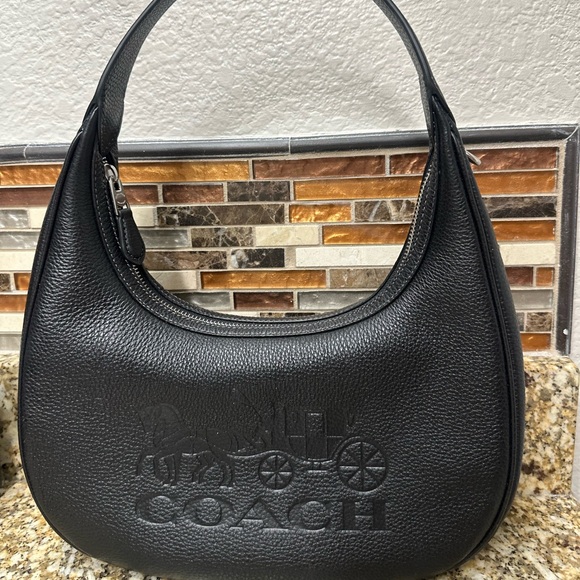 Coach Black Pebbled Leather Hobo Bag - Picture 1 of 2